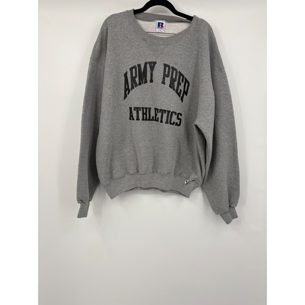 Russell Athletic Army Prep Athletics Sweatshirt Mens XL Gray Crewneck Vintage